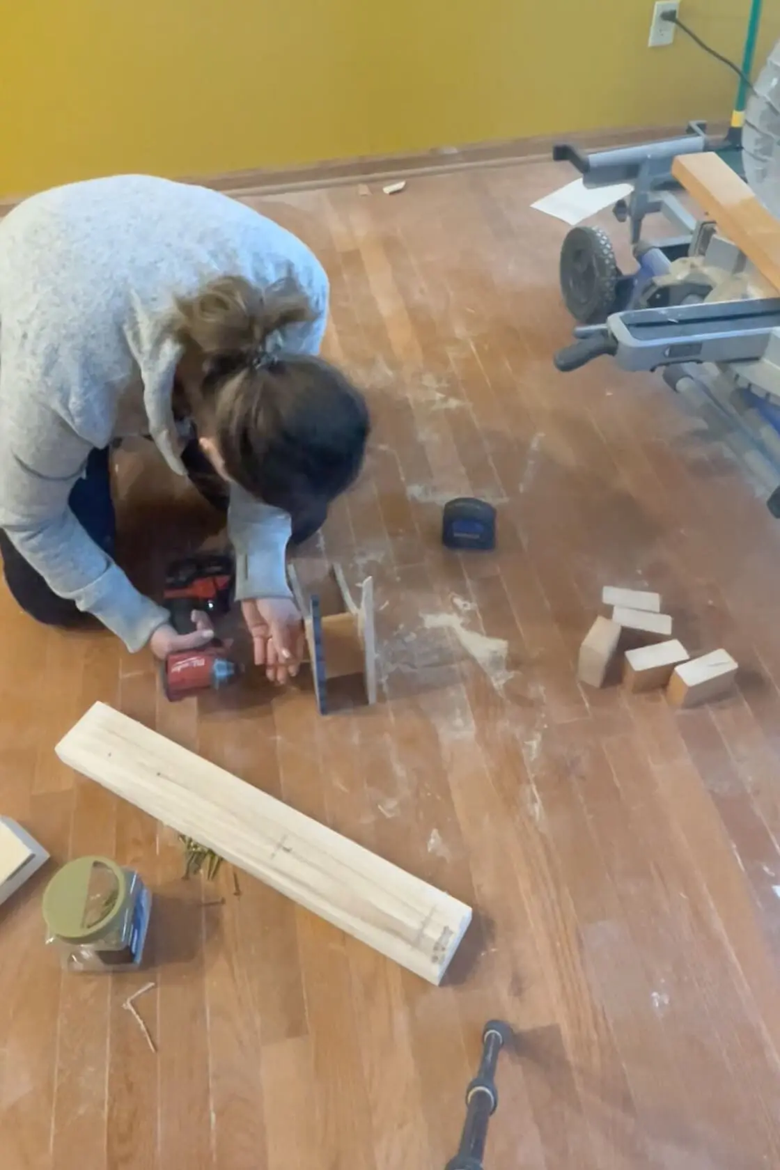 Framing in arched corners for an arched doorway.